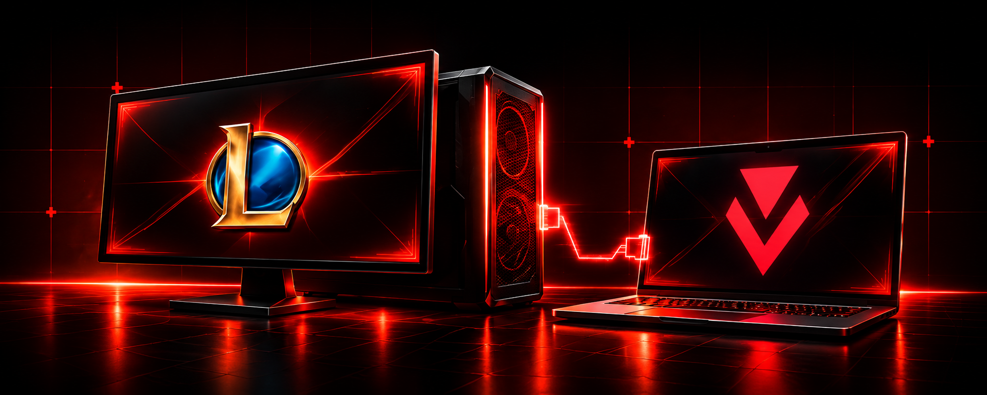 Laptop and gaming desktop 2PC setup